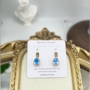 ✨ Believe in Yourself Earrings ✨ semi-precious blue topaz